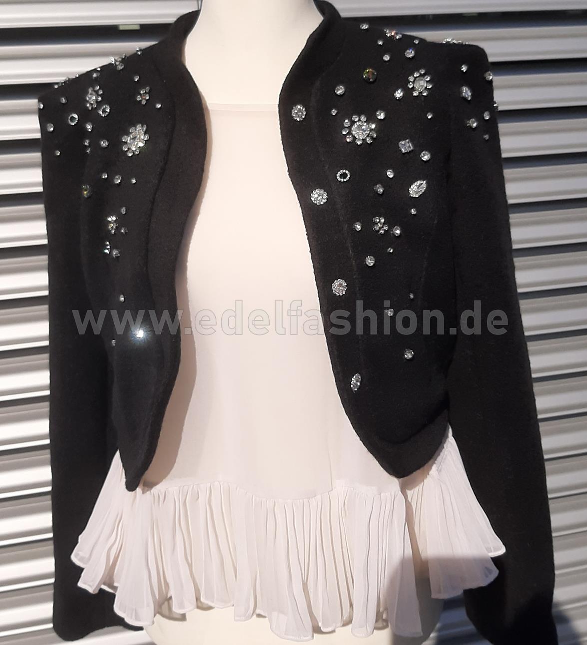 Bolero Jacke schwarz mit Strass